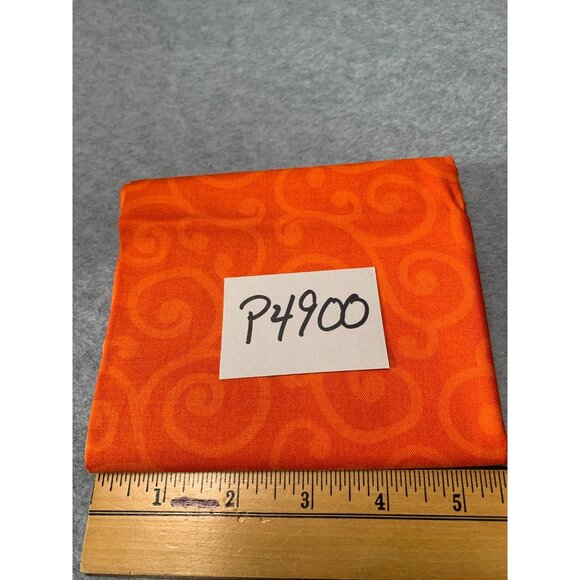 Orange Swirl Pattern Cotton Fat Quarter Fabric Quilting Crafts - Picture 3 of 3